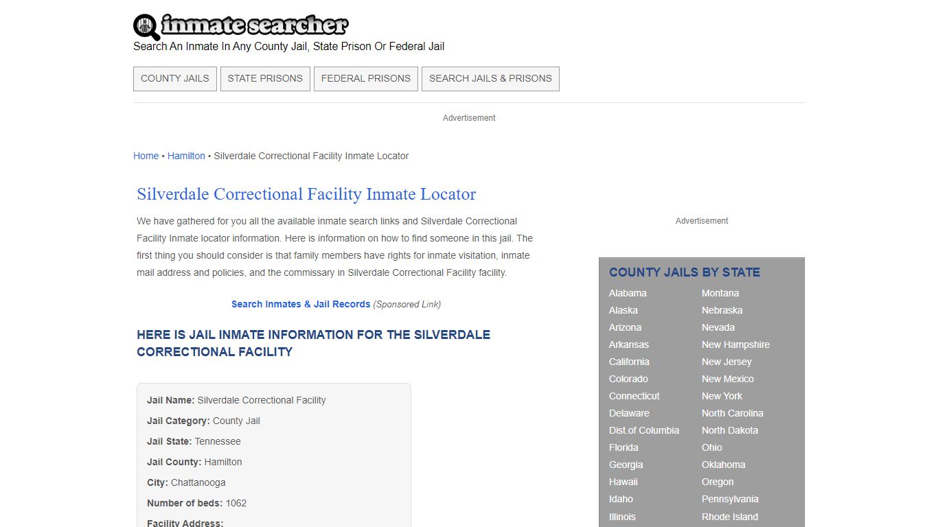 Silverdale Correctional Facility Inmate Locator - Inmate Searcher